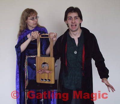 Costro and Eleri with a small guillotine/arm chopper