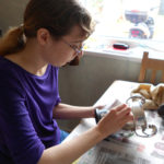 Amelia cleaning the Theo Speaker Cup
