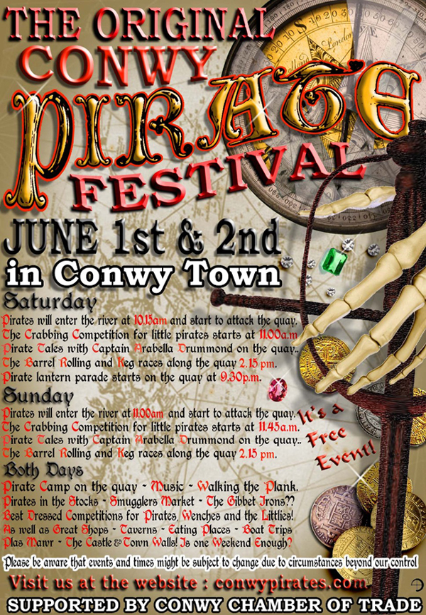 Conwy Pirate Weekend 2019 flyer