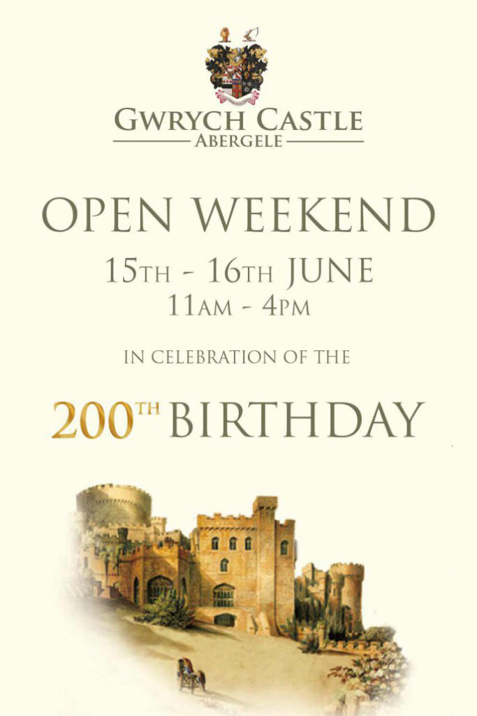 Gwrych Castle open weekend 15-16th June 2019 200th birthday