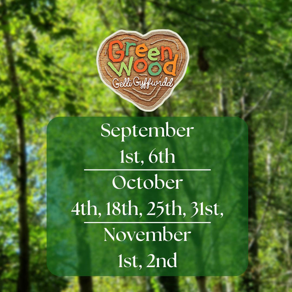 A list of shows at Greenwood Family Park in September, October, and November